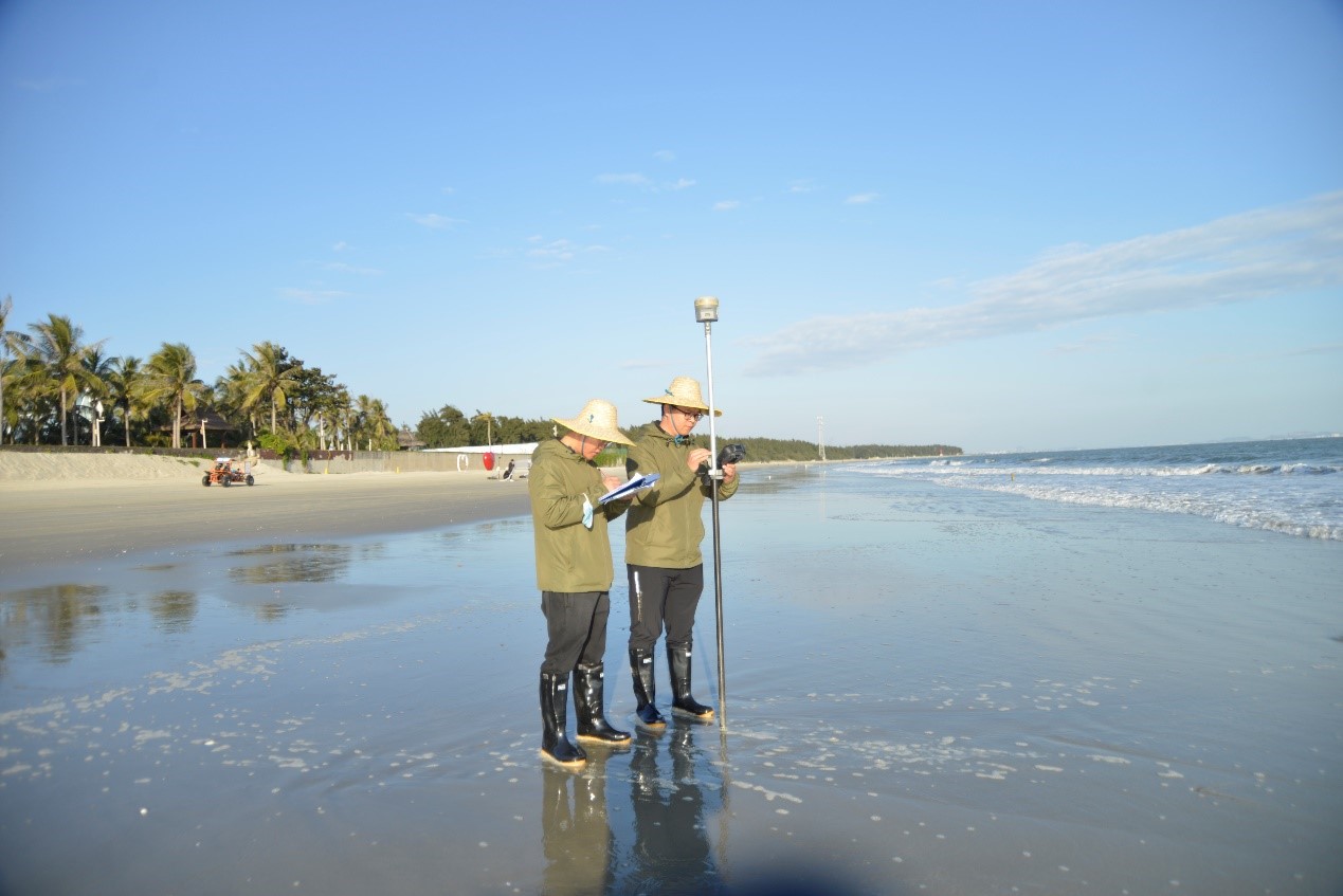 南海海域海岛中心助力茂名市电白区海洋灾害普查工作